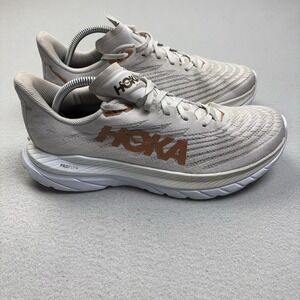 Hoka One One Mach 5 Shoes Womens Size 10.5 Beige Running Sneakers Mesh 1127894